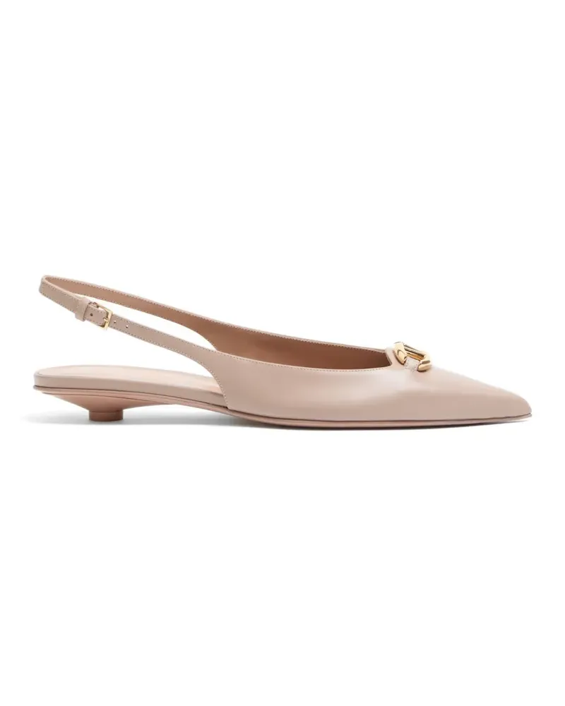 Valentino Garavani VLogoThe Bold Edition calfskin slingback ballerinas 20mm - Nude Nude