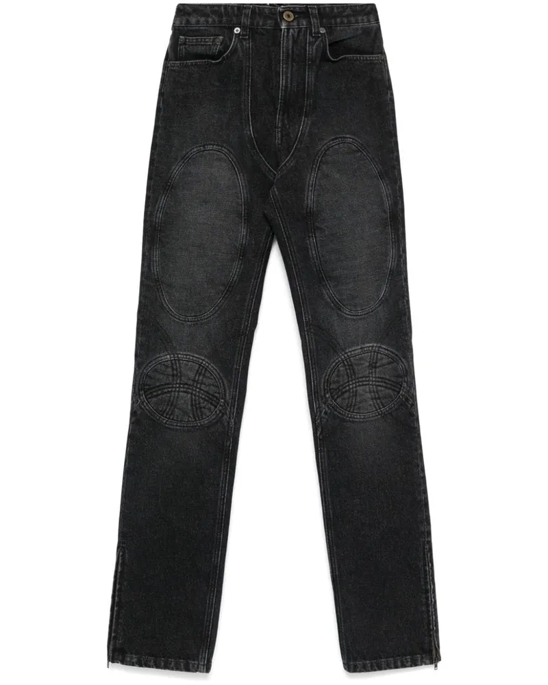 Jean Paul Gaultier Jeans mit Schnürung - Schwarz Schwarz