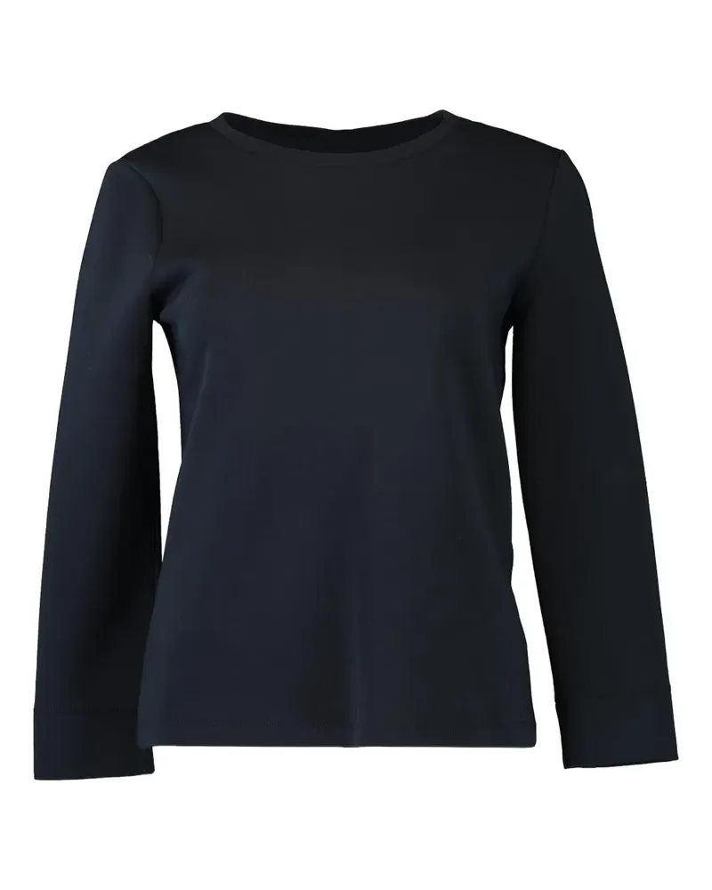 Max Mara Rundhals-Top mit Dreiviertelärmeln - Schwarz Schwarz