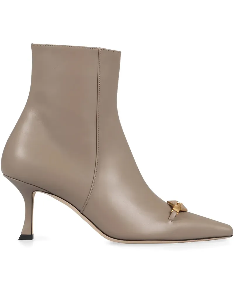 Jimmy Choo Stiefel mit spitzer Kappe 70mm - Nude Nude