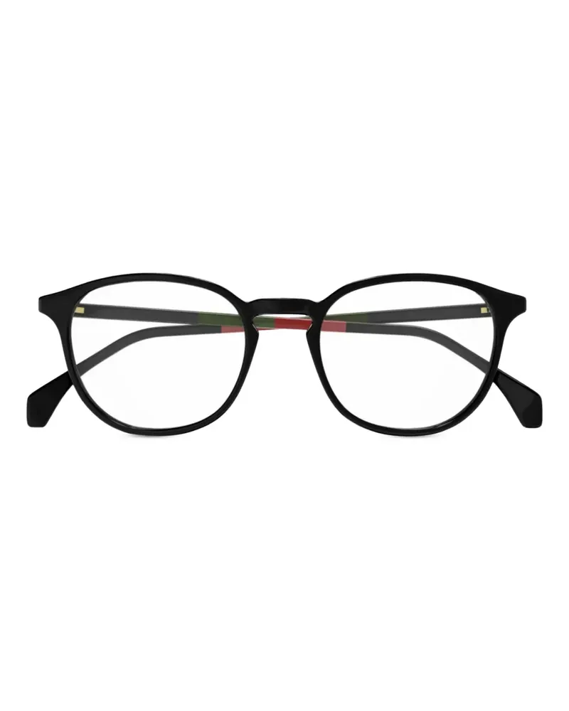 Gucci Brille mit rundem Gestell - Schwarz Schwarz