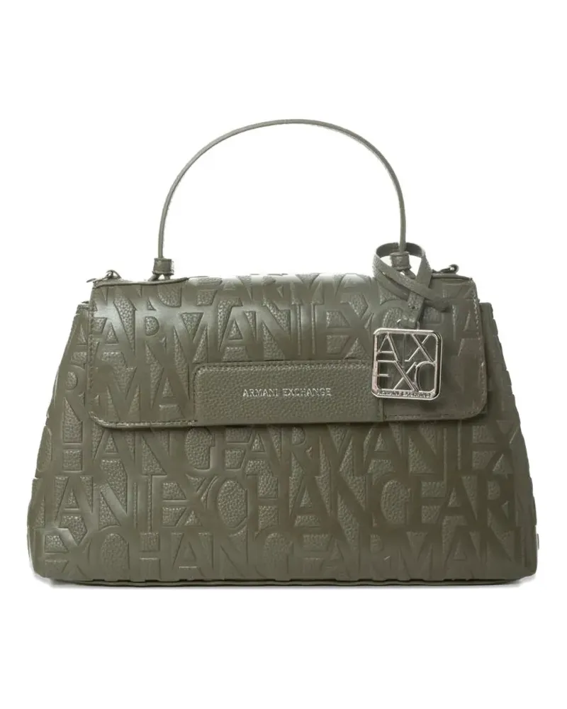 Armani Exchange Liz logo-embossed tote bag - Grün Grün