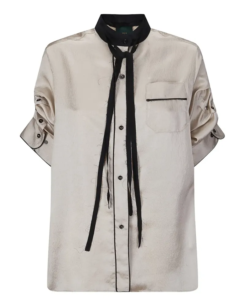 Jejia crinkled-silk Berta shirt - Grau Grau