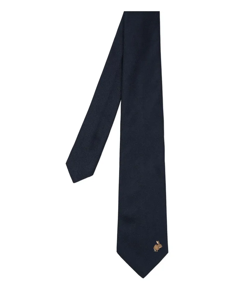 Paul Smith Krawatte mit Hasenverzierung - Blau Blau