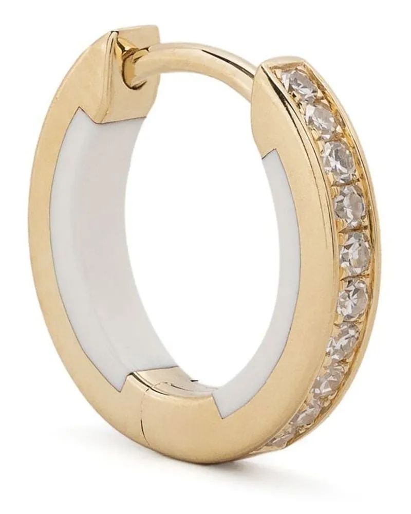 Maria Black Goldcreole mit Diamanten Gold