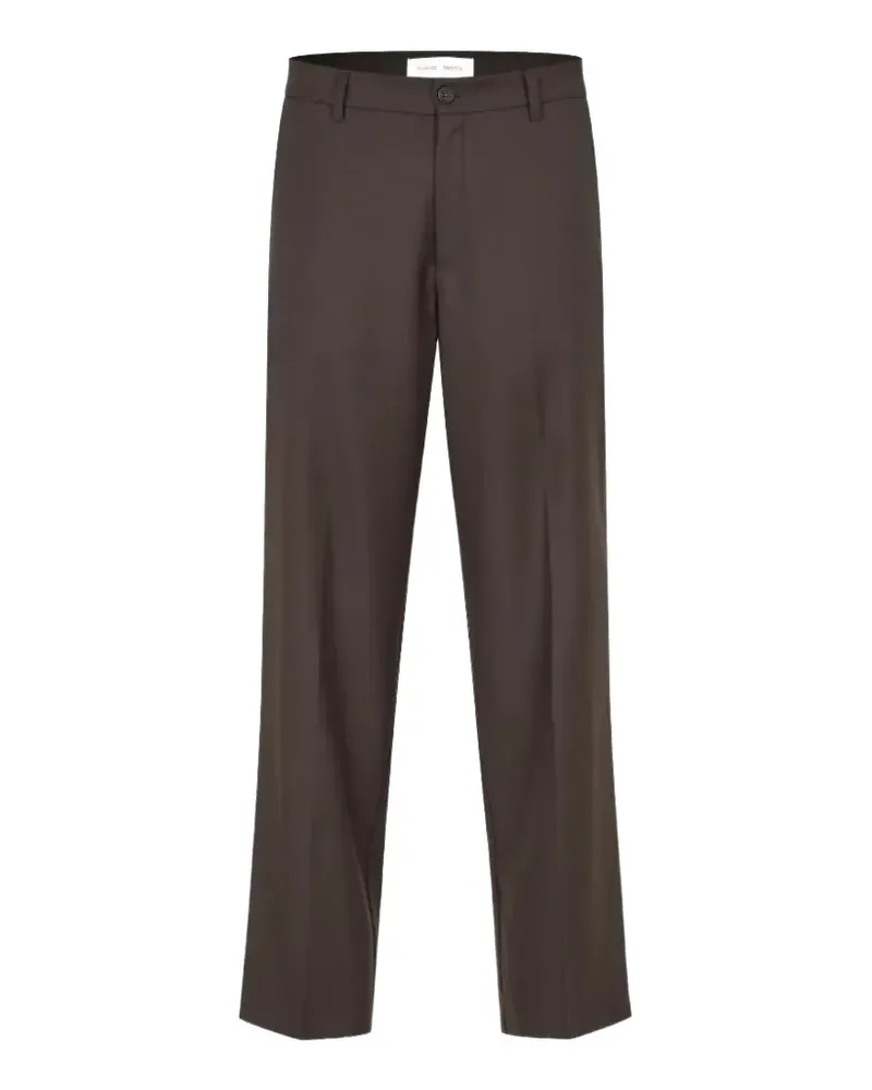 Samsøe & Samsøe Sanoah pressed-crease trousers - Braun Braun