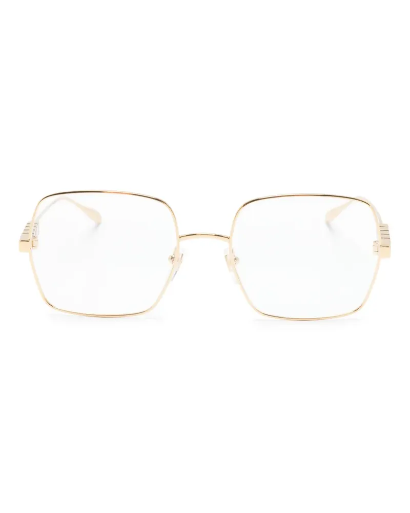 Gucci Eckige Sonnenbrille mit Logo - Gold Gold