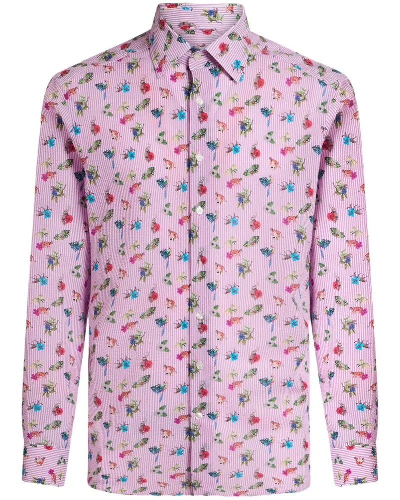 Etro Hemd mit Blumen-Print - Rosa Rosa