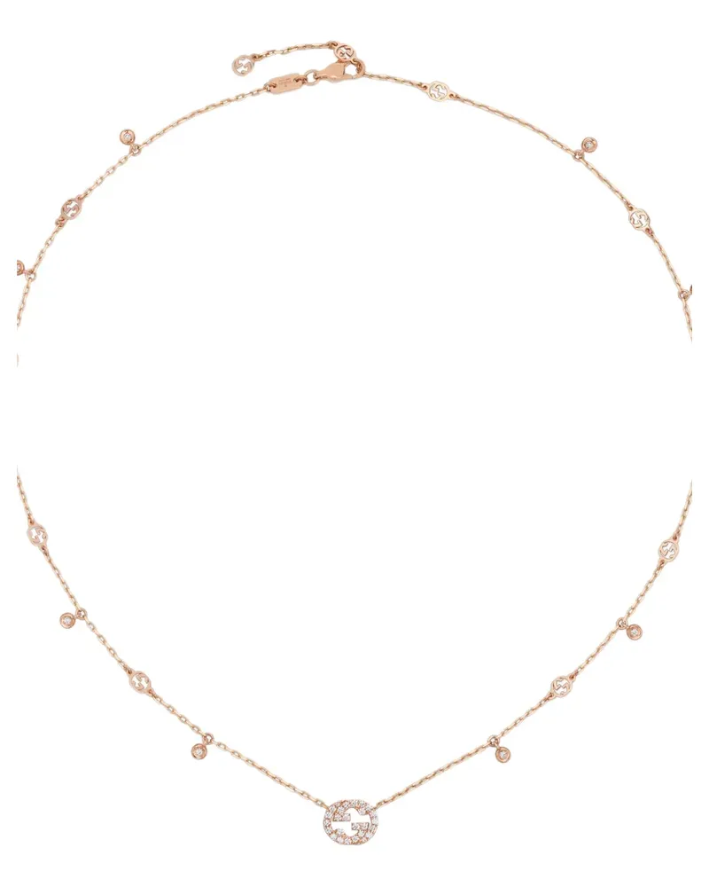 Gucci 18kt Gourmette Rotgoldhalskette mit Diamanten - Rosa Rosa