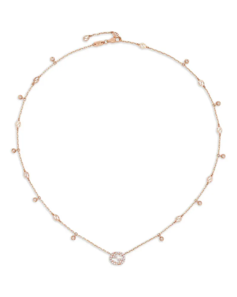 Gucci 18kt Gourmette Rotgoldhalskette mit Diamanten - Rosa Rosa