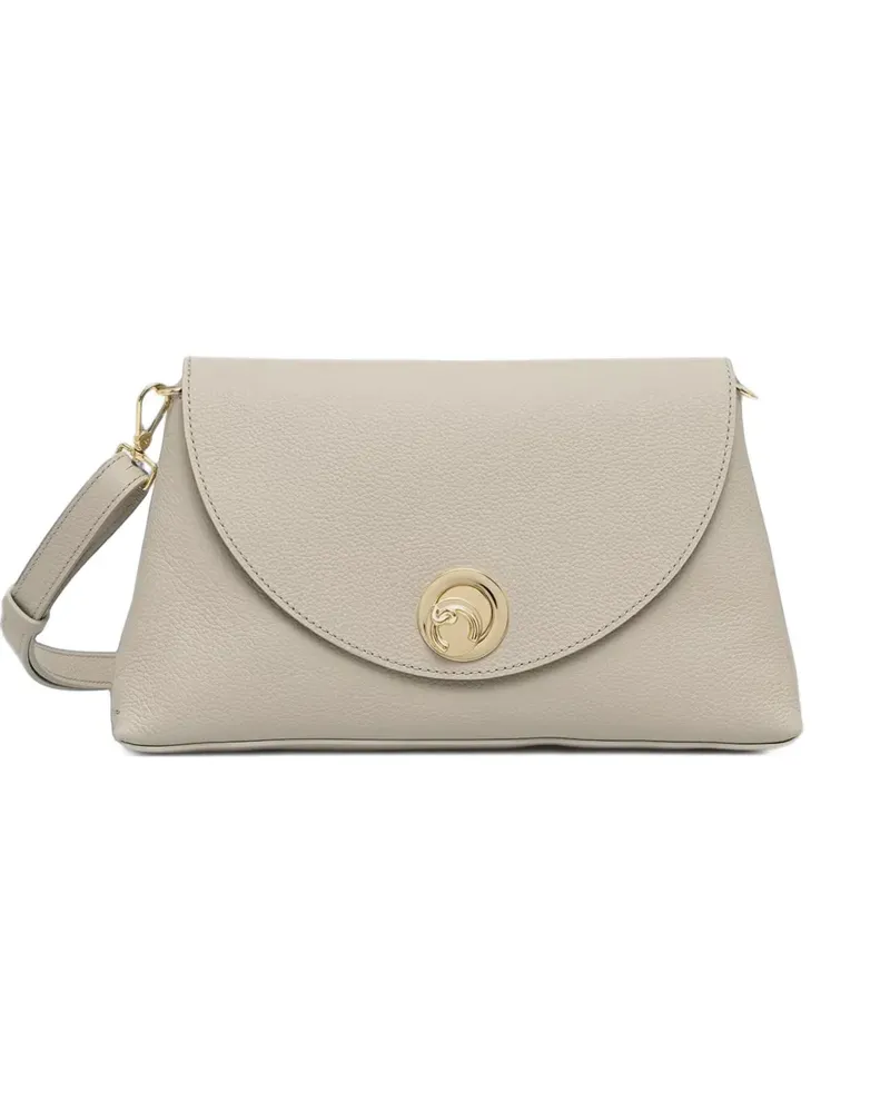 Coccinelle Mittelgroße Nikla Schultertasche aus gekörntem Leder - Nude Nude