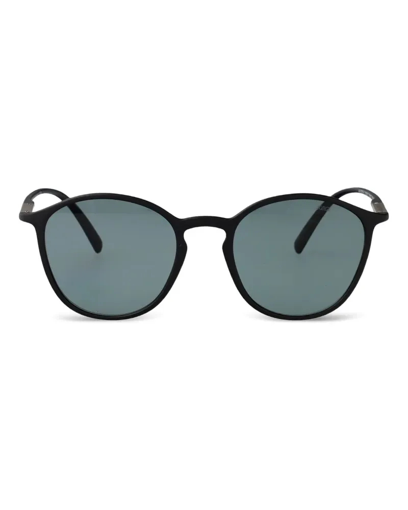 Giorgio Armani Sonnenbrille mit rundem Gestell - Schwarz Schwarz