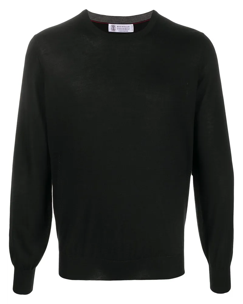 Brunello Cucinelli Pullover mit Rundhalsausschnitt - Schwarz Schwarz