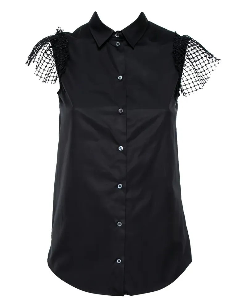 N° 21 Sweatshirt mit Feder-Detail - Schwarz Schwarz