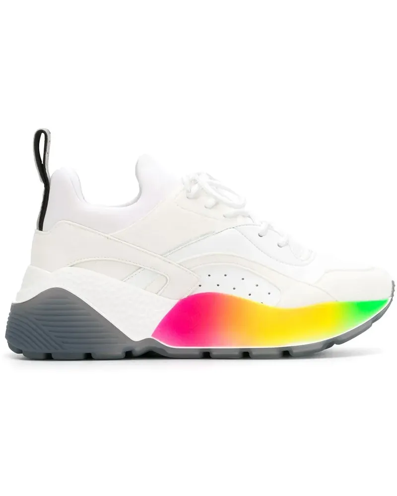 Stella McCartney Sneakers mit Regenbogen-Sohle - Weiß Weiß