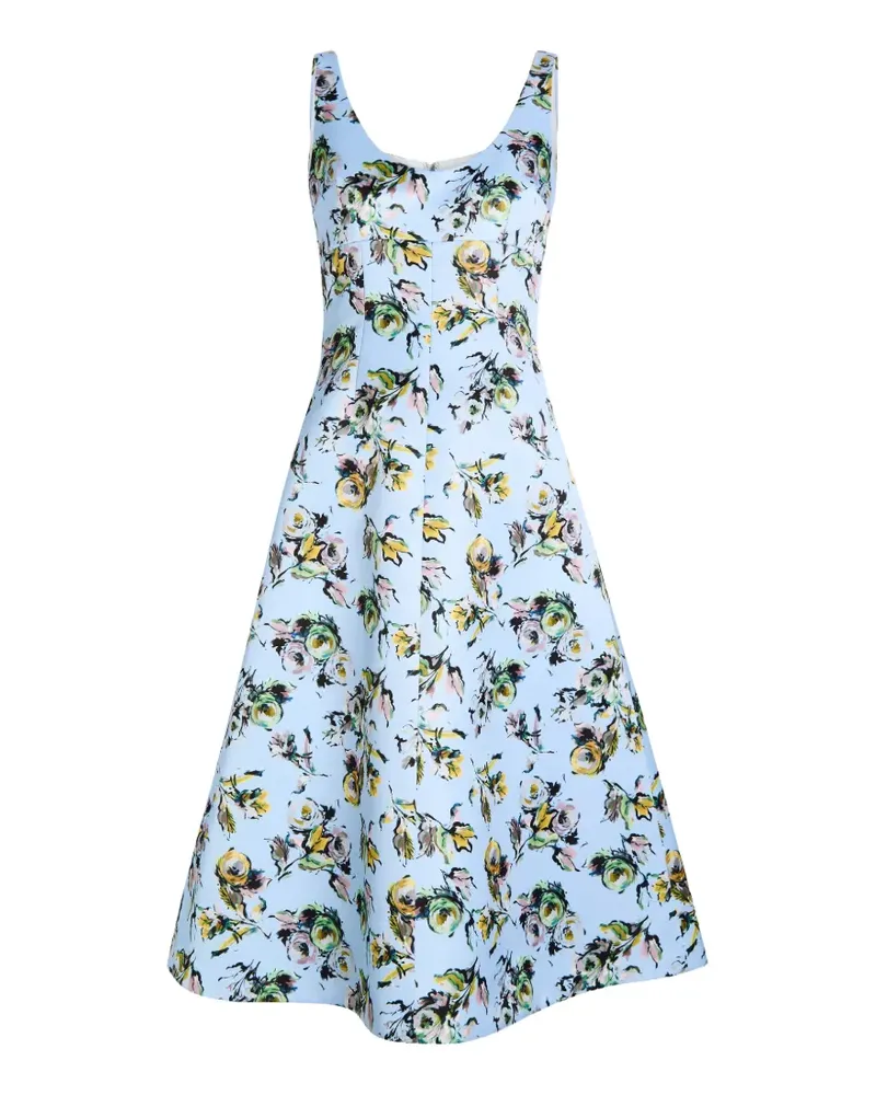EMILIA WICKSTEAD Abella floral-print midi dress - Blau Blau