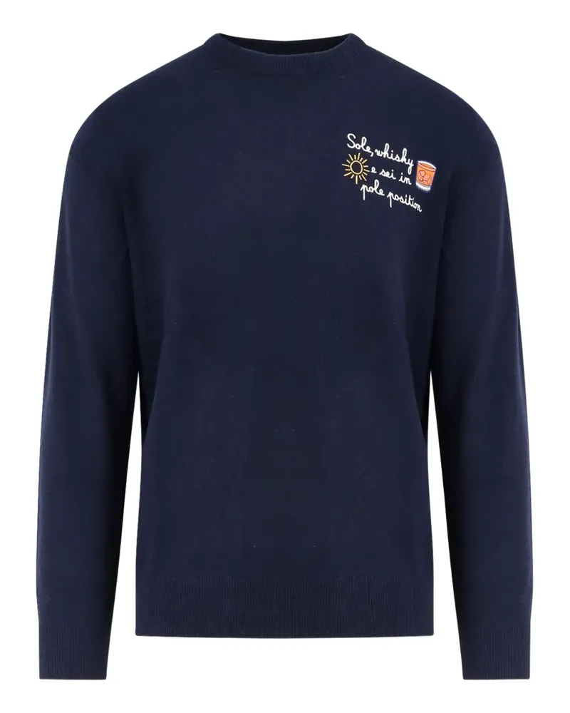 MC2 Saint Barth embroidery long-sleeves sweater - Blau Blau
