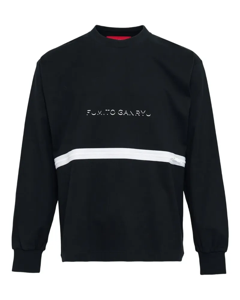 Fumito Ganryu Mantle Langarmshirt - Schwarz Schwarz