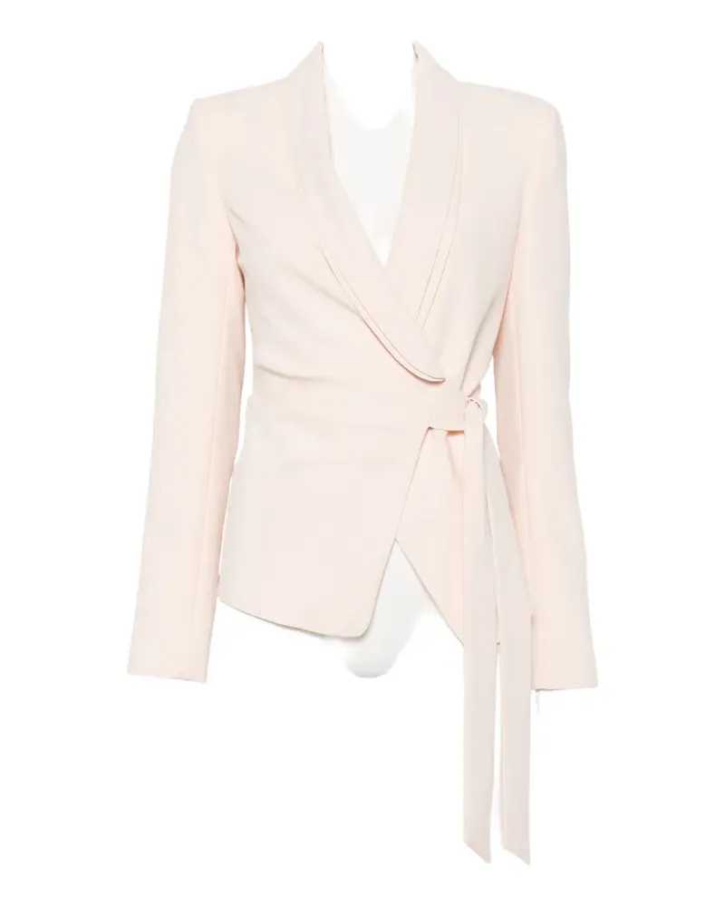 Patrizia Pepe long-sleeve belt blazer - Rosa Rosa