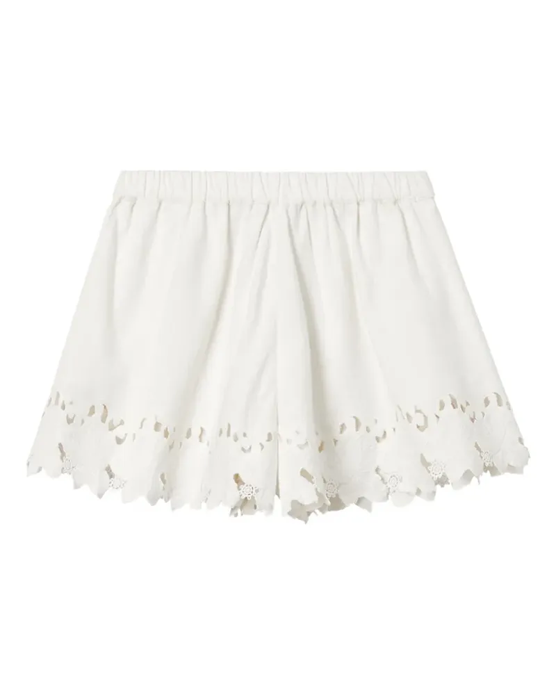 Sea Shorts mit Lochstickerei - Weiß Weiß
