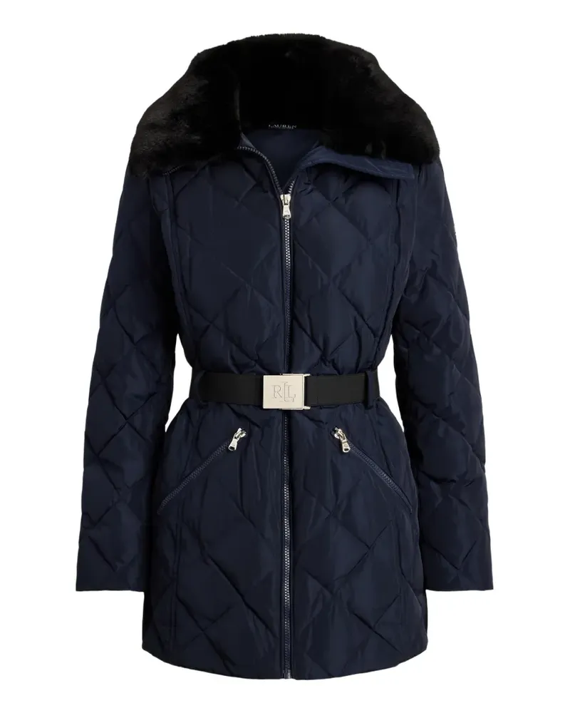 Ralph Lauren Gesteppter Mantel mit Gürtel - Blau Blau