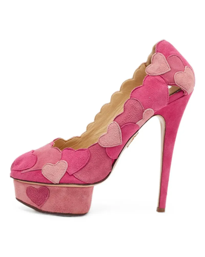 Charlotte Olympia Dolly heart-patch pumps - Rosa Rosa