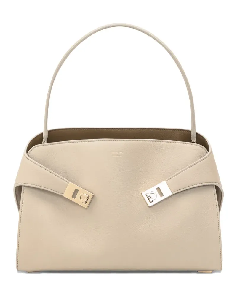 Ferragamo Mittelgroße Hug Soft Schultertasche - Nude Nude