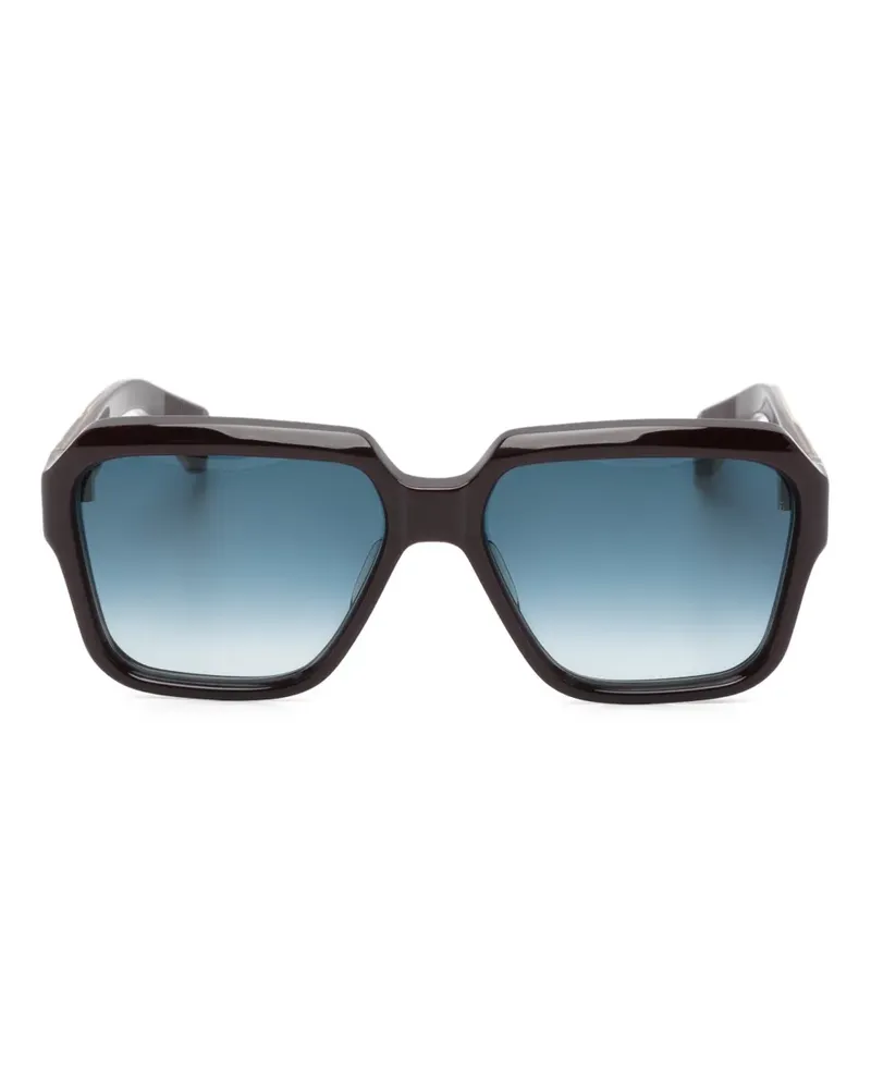 Jacques Marie Mage Alfred Sonnenbrille mit eckigem Gestell - Rot Rot