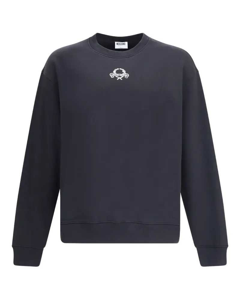 Moschino Sweatshirt mit Logo-Stickerei - Schwarz Schwarz
