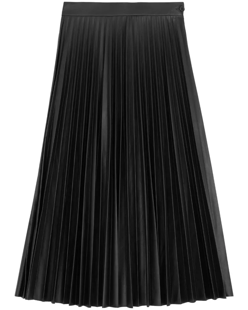 Maison Margiela Midirock aus Faux Leder - Schwarz Schwarz