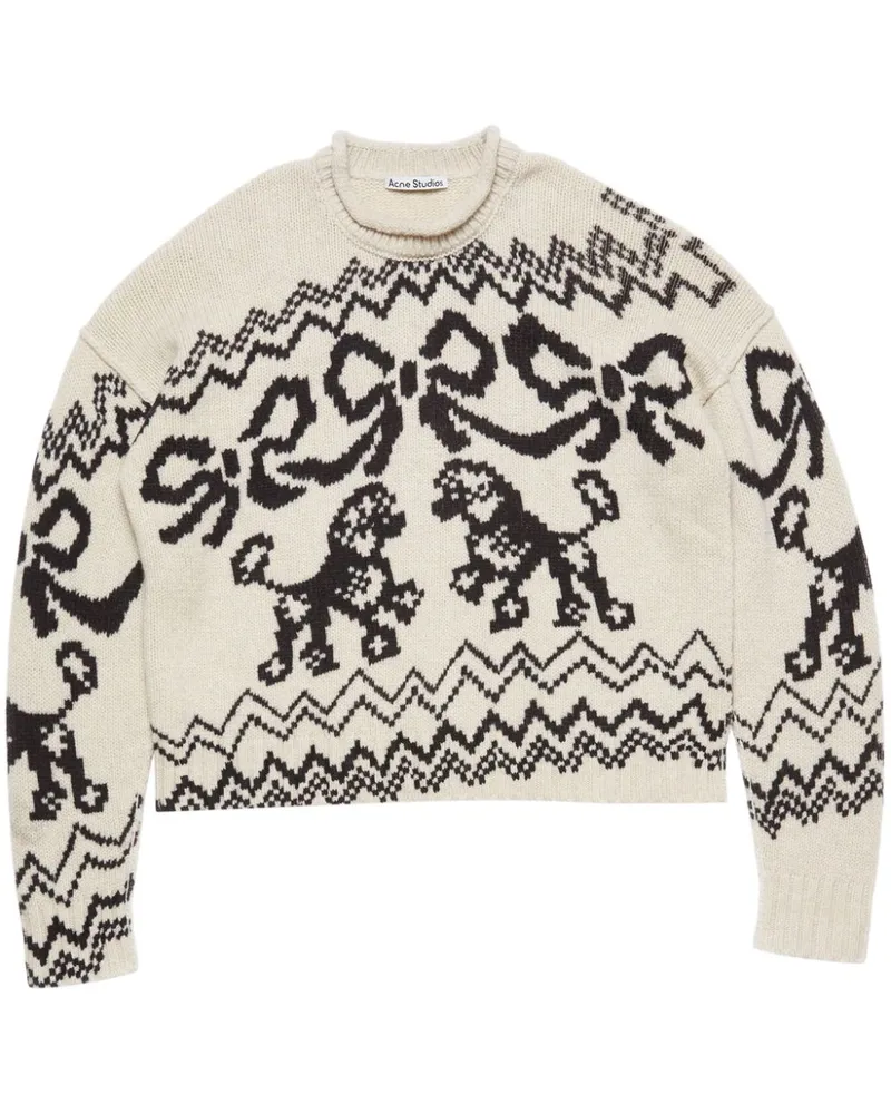 Acne Studios Pullover mit Jacquard - Nude Nude