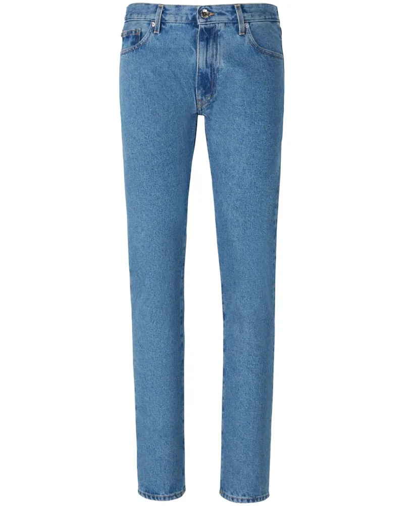OFF-WHITE Slim-Fit-Jeans mit diagonalen Streifen - Blau Blau