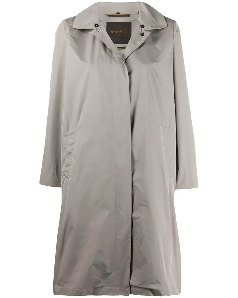 MOORER Trenchcoat mit langen Ärmeln - Grau Grau