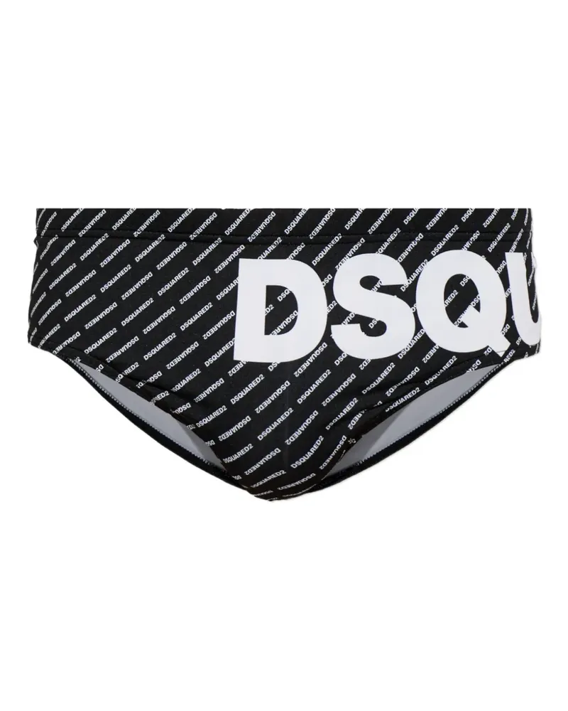 Dsquared2 logo-print swim trunks - Schwarz Schwarz