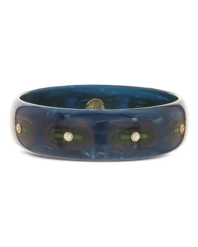 Mark Davis 18kt Gelbgoldarmband mit Bakelit - Blau Blau