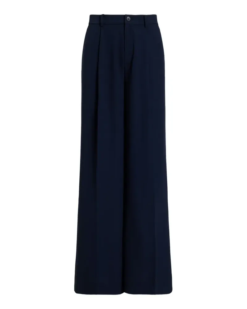 Ralph Lauren Wide-Leg-Hose mit Bundfalten - Blau Blau