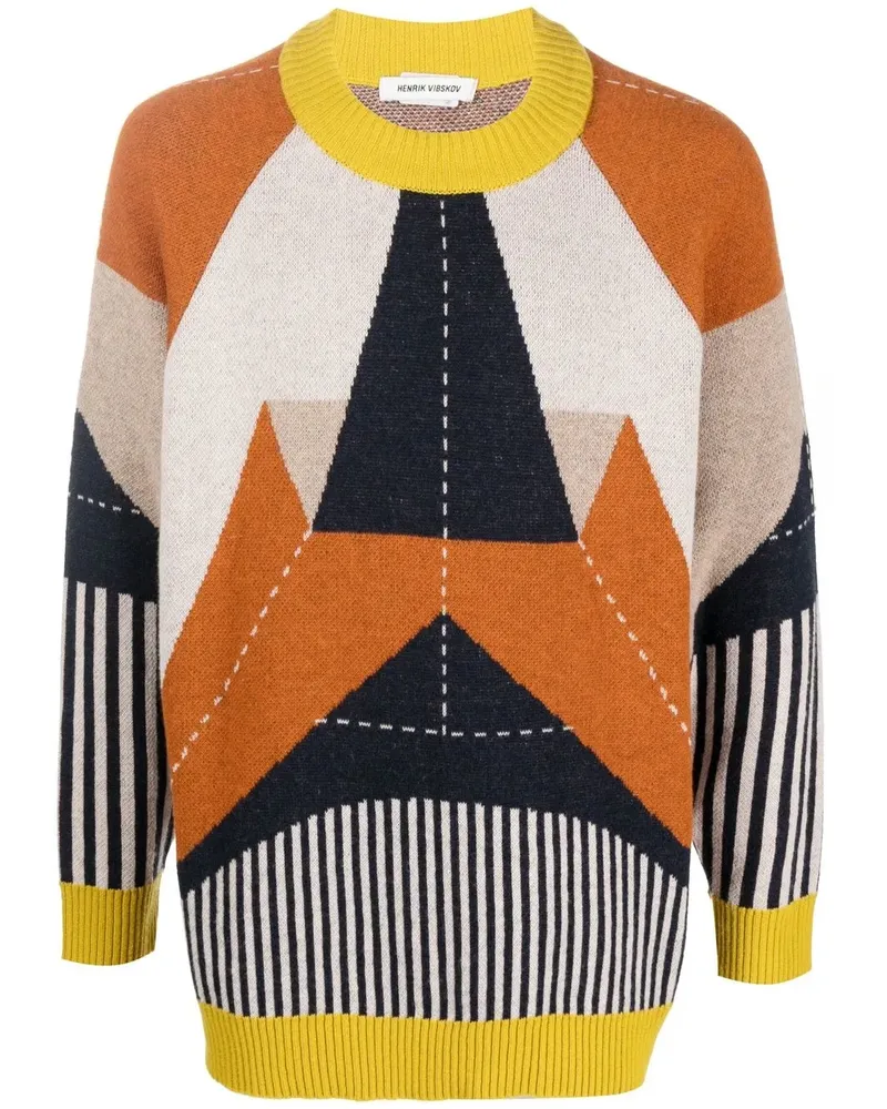 Henrik Vibskov Pullover mit Intarsienmuster - Nude Nude