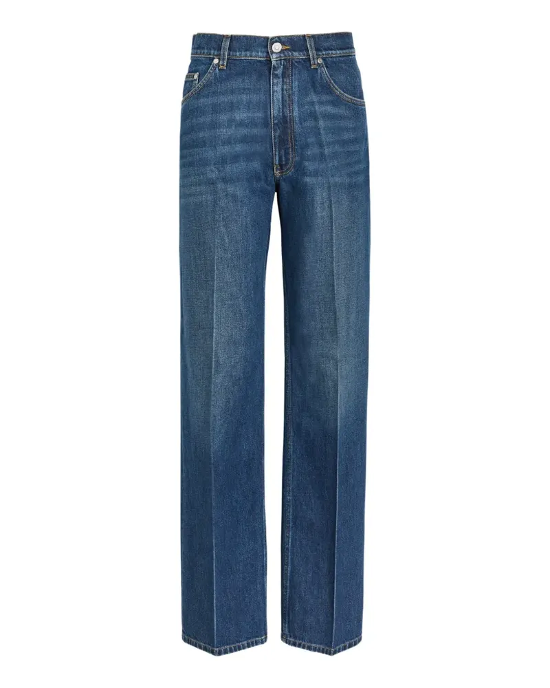 Stella McCartney pressed-crease straight-leg jeans - Blau Blau