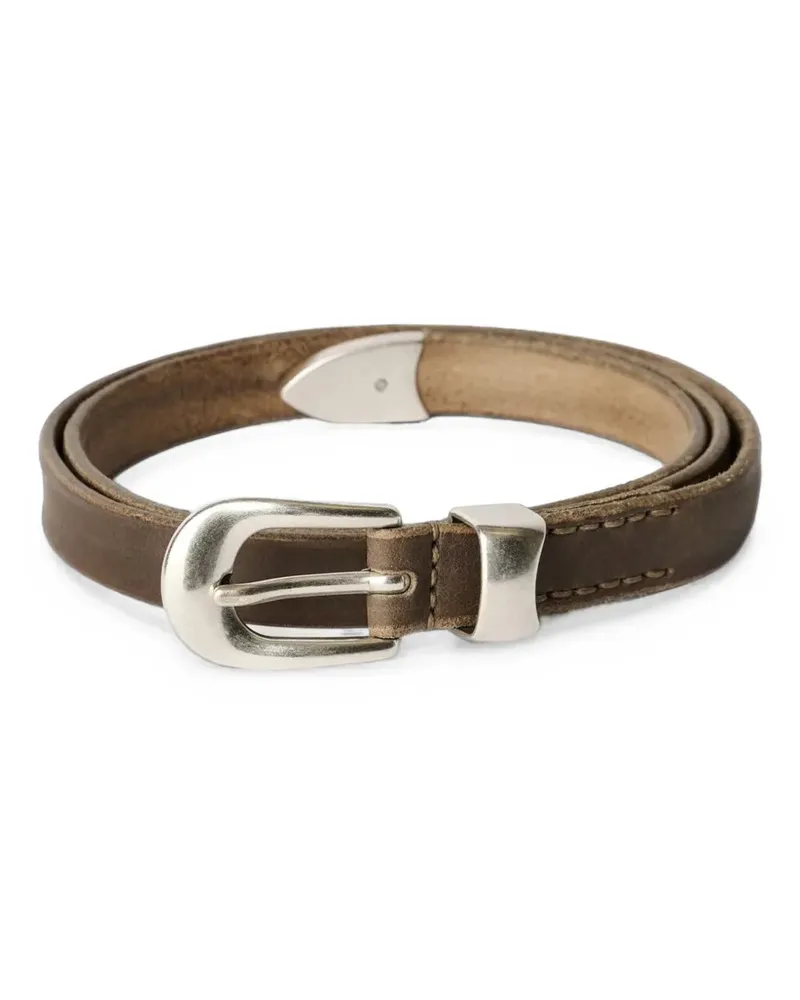 Our Legacy buckle-fastening leather belt - Braun Braun