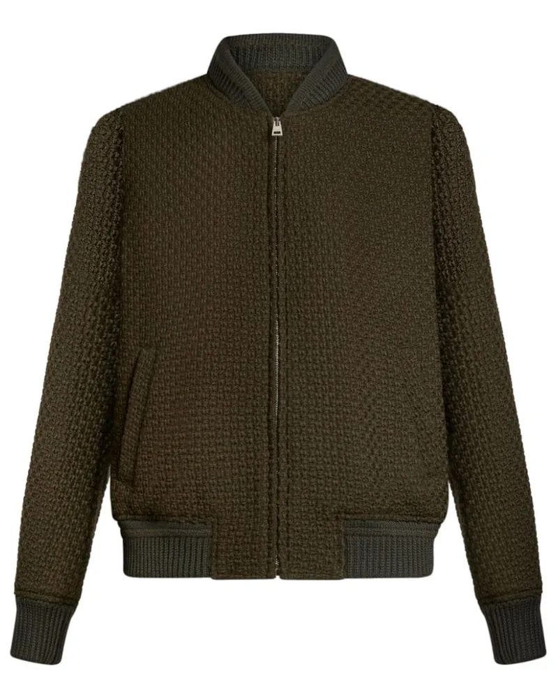 Etro Woll-Bomberjacke mit Reißverschluss - Grün Grün