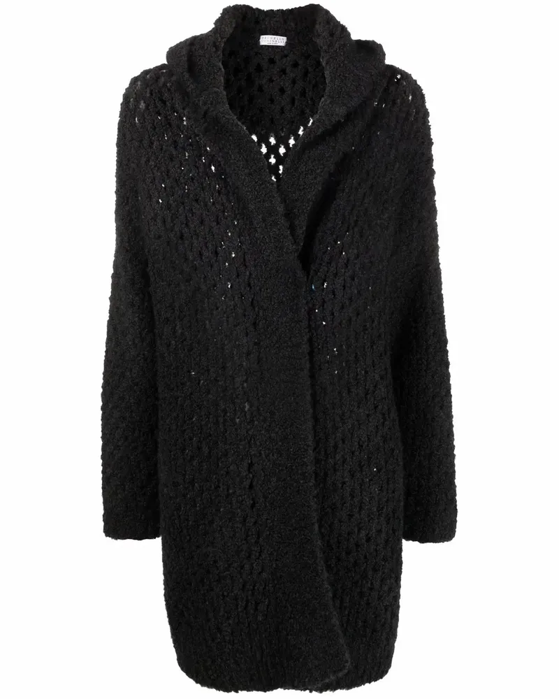 Brunello Cucinelli Grob gestrickter Pullover - Schwarz Schwarz