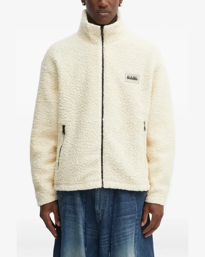Napapijri x Martine Rose zip logto-patch sweatshirt - Nude Nude