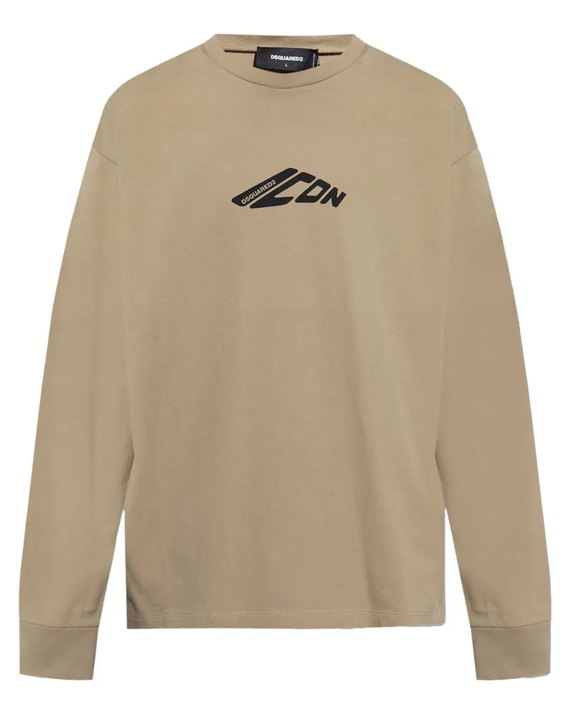 Dsquared2 T-Shirt mit "Icon"-Print - Nude Nude