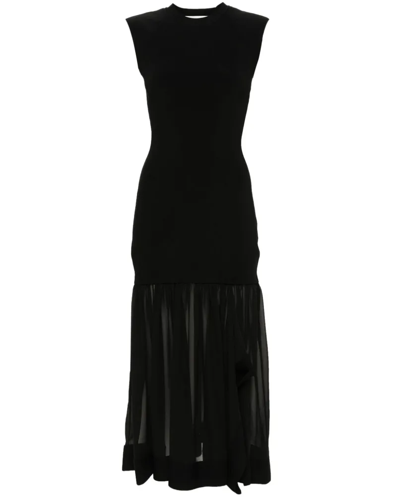 3.1 phillip lim Midikleid aus geripptem Strick - Schwarz Schwarz