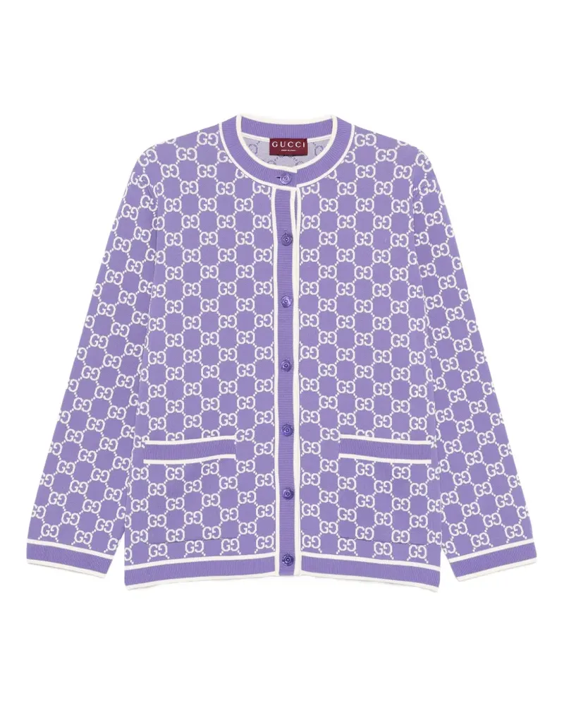 Gucci Cardigan mit GG-Muster - Violett Violett