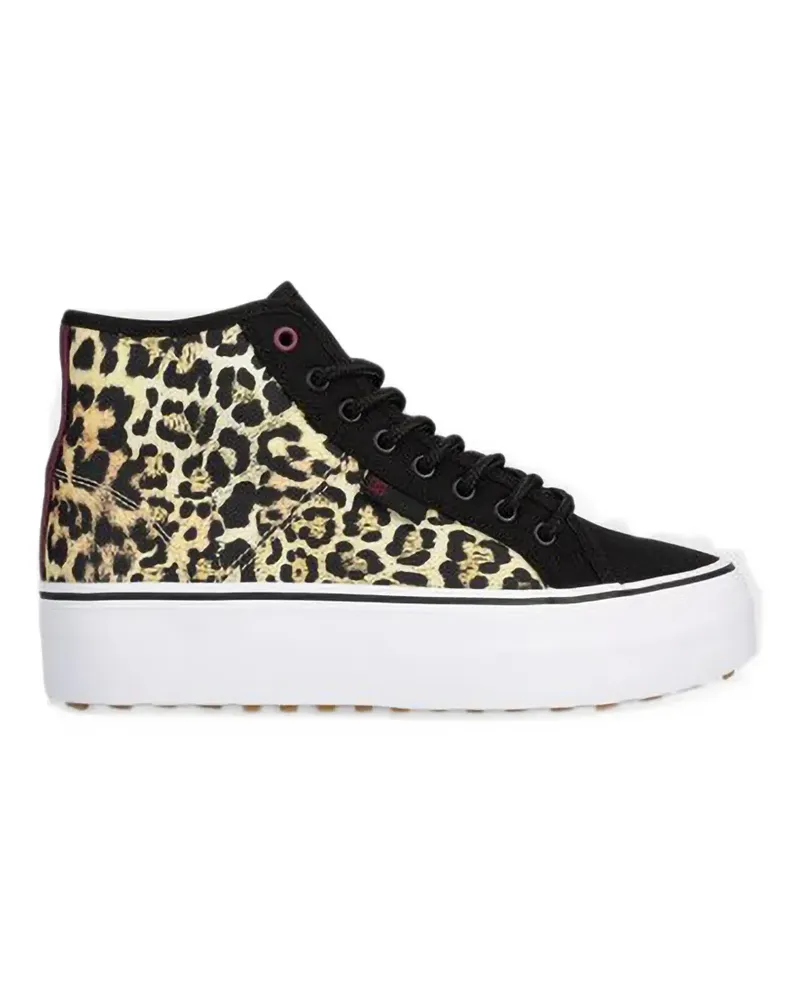 DC Shoes Manual Hi Wnt leopard-print platform sneakers - Schwarz Schwarz