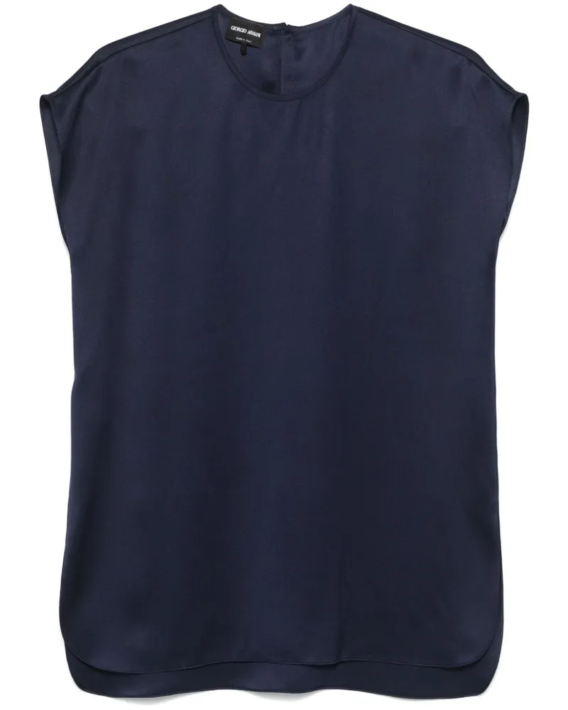 Giorgio Armani Bluse aus Seide - Blau Blau