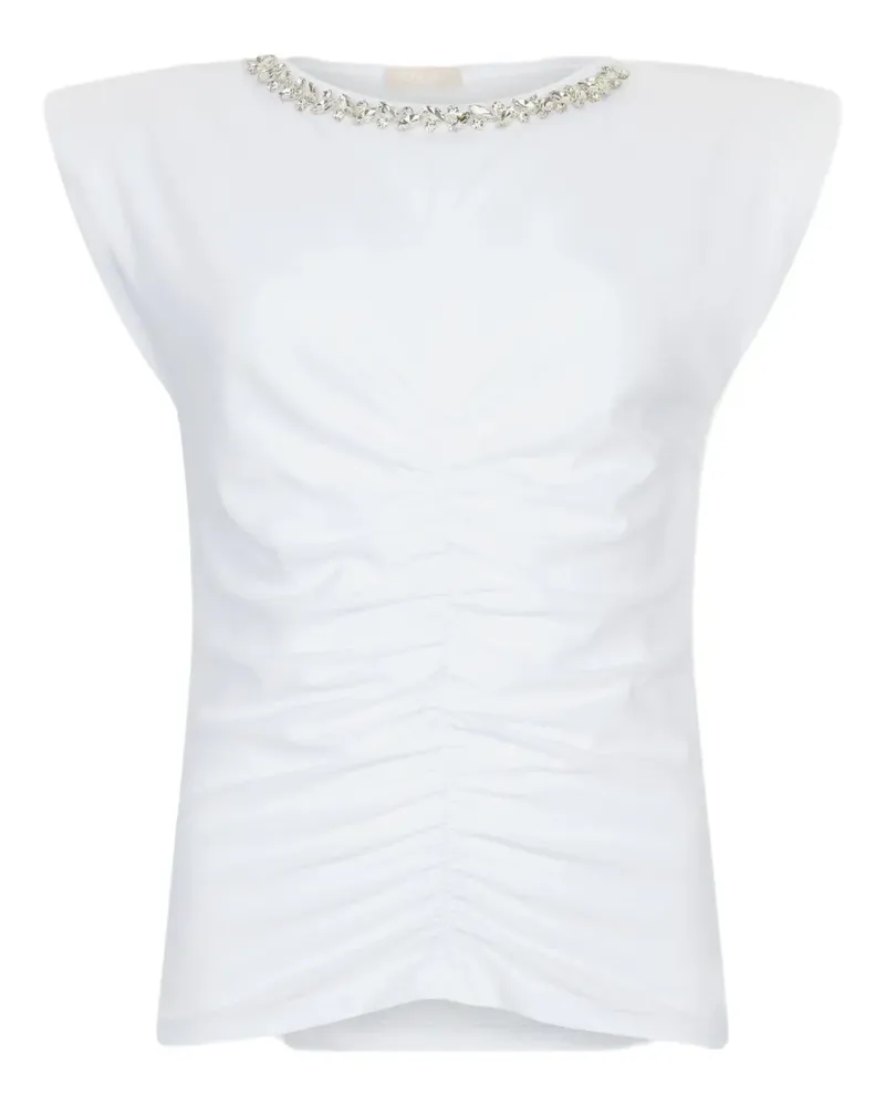 Liu Jo T-Shirt mit Strass - Weiß Weiß