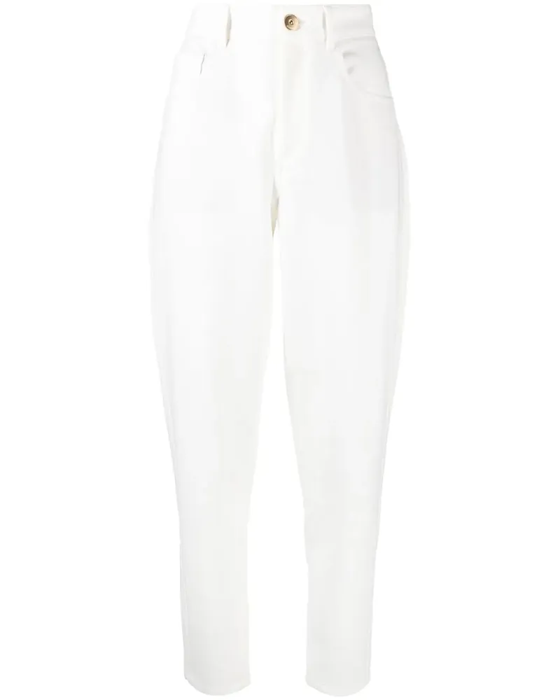 Brunello Cucinelli Hose mit Tapered-Bein - Weiß Weiß