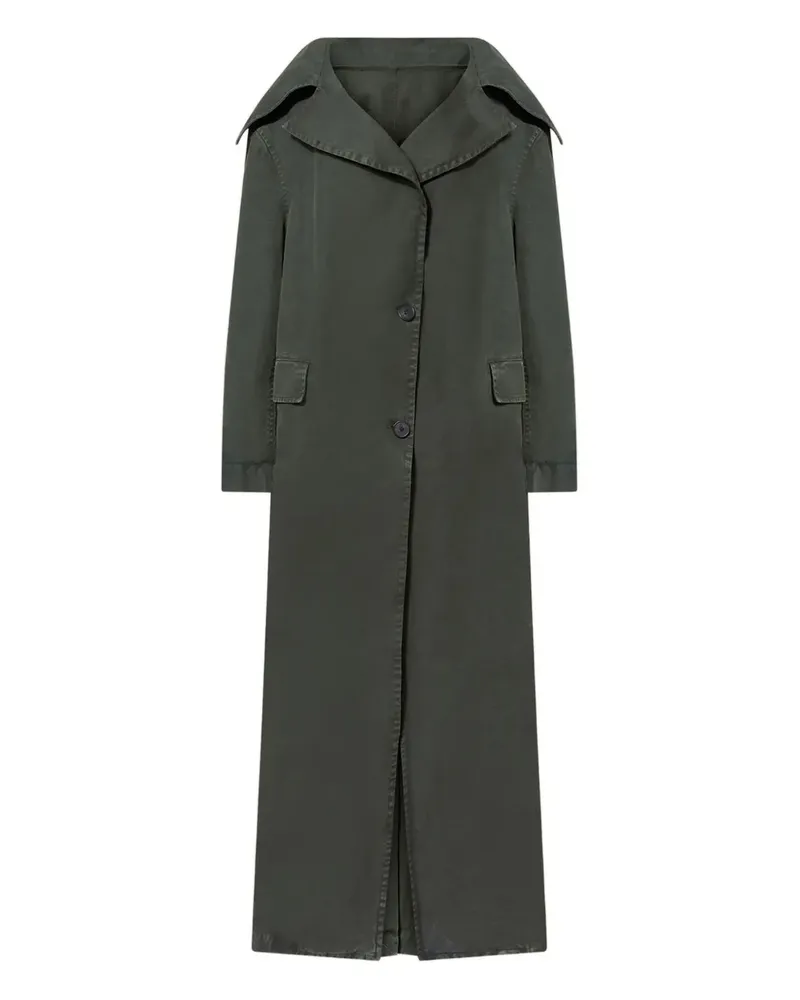 ATTICO large-collar button-fastening coat - Grün Grün